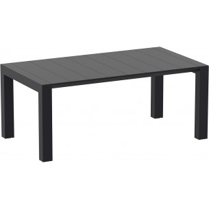 Vegas 180x100 black garden extending table Siesta