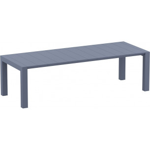 Vegas 260x100 dark grey garden extending table Siesta