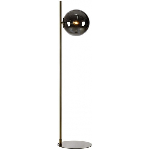 Dione smoked glass ball floor lamp...