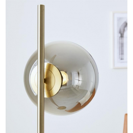 Stylowa Lampa podłogowa szklana kula Dione dymiona Markslojd do salonu i sypialni