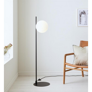 Dione white glass ball floor lamp Markslojd