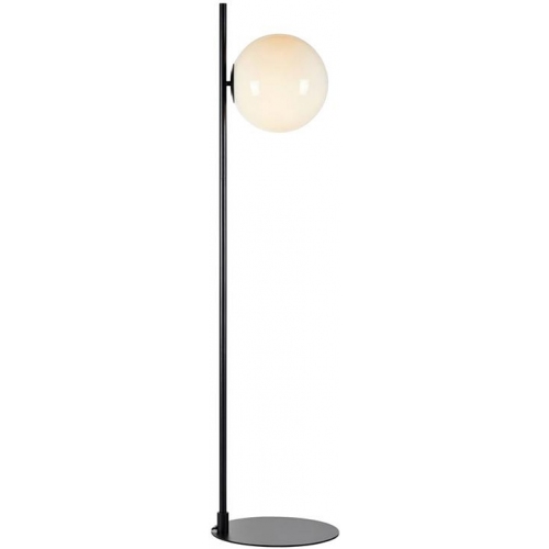 Dione white glass ball floor lamp...