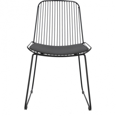 Dill black designer wire chair Intesi