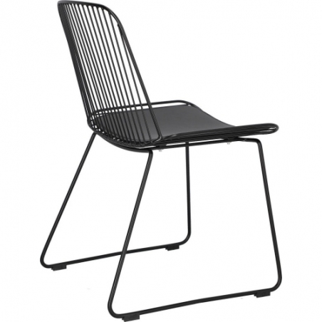 Dill black designer wire chair Intesi