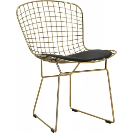 Krzesło druciane glamour Harry złote  D2Design
