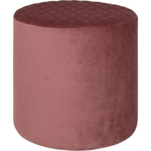 Ejby Velvet red round velvet pouffe Intesi