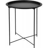 Isa 47 black metal side table Intesi