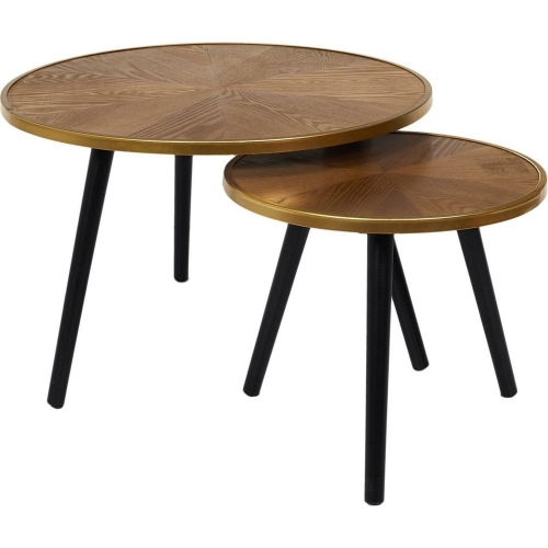 Felix wood set of loft coffee tables Intesi
