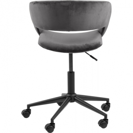 Grace VIC dark grey velvet office chair Actona