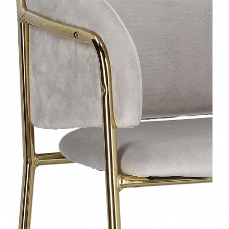 Harmony 74 grey bar velvet chair Intesi