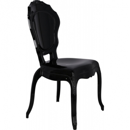 Queen black glamour plastic chair Intesi