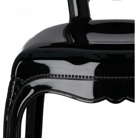 Queen black glamour plastic chair Intesi