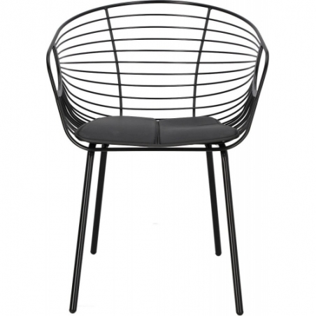 Sligo black wire chair Intesi