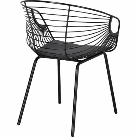 Sligo black wire chair Intesi