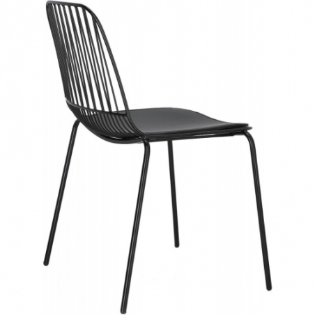 Willy black wire chair Intesi