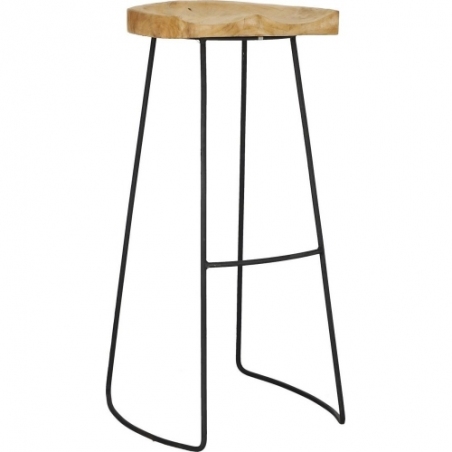 Bluff 81 natural wooden bar stool Intesi