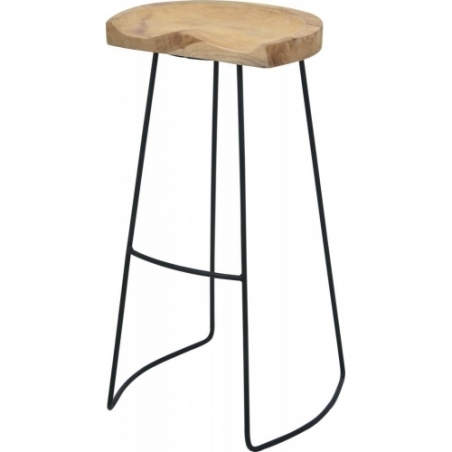 Bluff 81 natural wooden bar stool Intesi