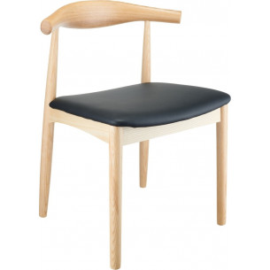 Classy natural&black designer wooden chair Moos Home