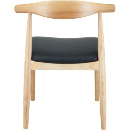 Stylowe Krzesło drewniane designerskie Classy naturalny/czarny Moos Home do kuchni, jadalni i restauracji