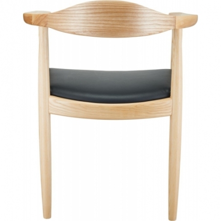 Stylowe Krzesło drewniane designerskie King naturalny/czarny Moos Home do kuchni, jadalni i restauracji