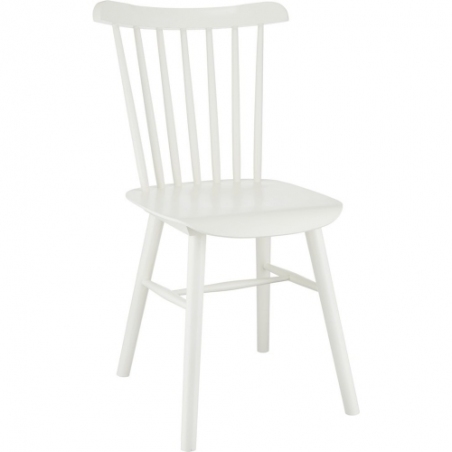 Stylowe Krzesło drewniane Stick białe Moos Home do kuchni, jadalni i restauracji