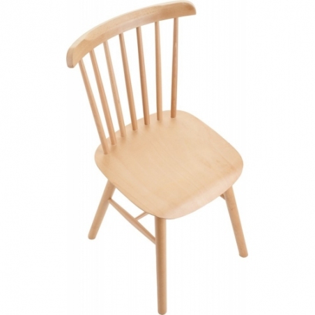 Stylowe Krzesło drewniane Stick naturalne Moos Home do kuchni, jadalni i restauracji