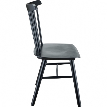 Stylowe Krzesło drewniane Stick czarne Moos Home do kuchni, jadalni i restauracji