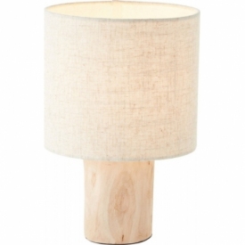 Pia beige wooden table lamp with shade Brilliant