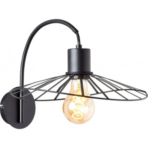 Leika black wire wall lamp with arm Brilliant