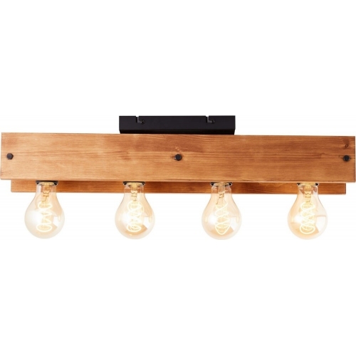Calandra 60 wooden ceiling lamp with 4 lights Brilliant