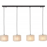 Stylowe lampy boho - Lampa wisząca z abażurami Odar 125 beżowa Brilliant, idealna do salonu, sypialni czy kuchni