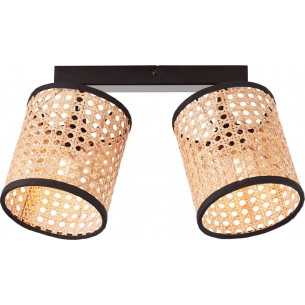 Wiley II rattan ceiling lamp Brilliant