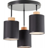 Stylowa Lampa sufitowa z 3 kloszami Vonnie III czarna Brilliant do salonu i sypialni