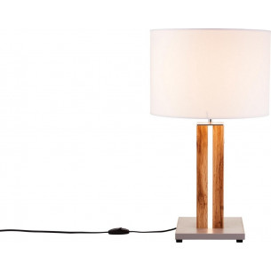 Magnus wooden table lamp with shade Brilliant