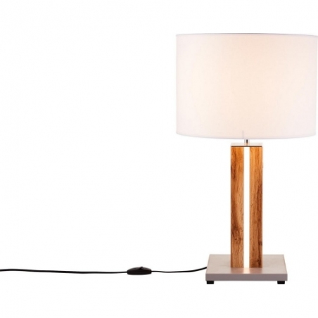 Magnus wooden table lamp with shade Brilliant