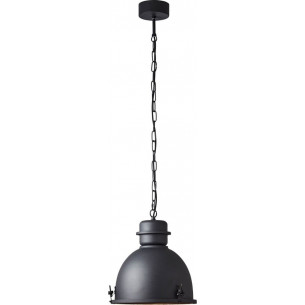 Lampa wisząca industrialna z łańcuchem Kiki 35 czarna Brilliant