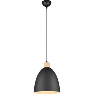 Lampa wisząca loft z drewnem Jagger 25 czarna Reality 2
