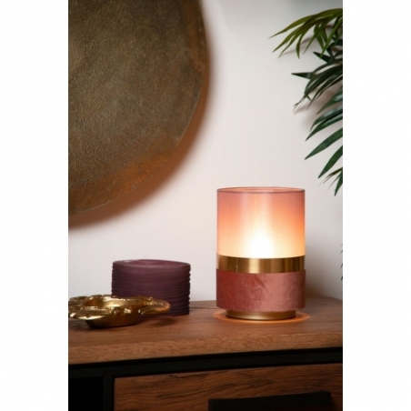 Extravaganza Tusse pink&amp;gold glamour table lamp Lucide