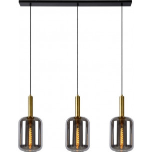 Joanet 110 smoked glass pendant lamp Lucide