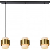 Lampa wisząca szklana glamour Firmin 110 opal/mosiądz Lucide