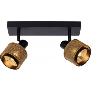 Rafa 30 black&amp;gold double ceiling spotlight Lucide