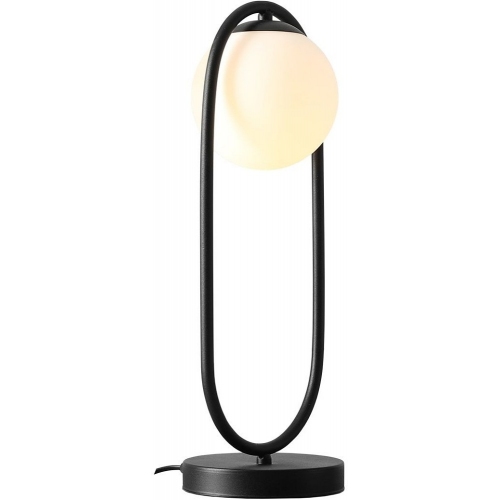 Riva Black 18 white&amp;black glass ball table lamp Aldex