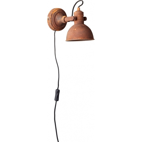 Katie rust industrial wall lamp with switch Brilliant