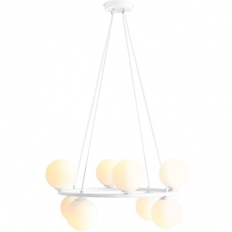 Krone VIII 68 white glass balls pendant lamp Aldex