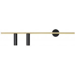 Trevo 80 black&amp;brass linear wall lamp Aldex