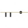 Trevo 80 black&amp;brass linear wall lamp Aldex