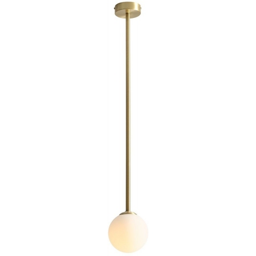 Pinne L 14 white&amp;gold glass ball semi flush ceiling light Aldex