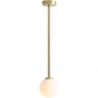 Stylowa Lampa sufitowa szklana kula Pinne M 14 biało-złota Aldex do salonu i sypialni