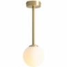 Stylowa Lampa sufitowa szklana kula Pinne S 14 biało-złota Aldex do salonu i sypialni
