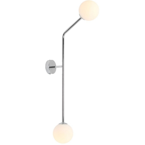 Pure White chrome glass balls wall lamp Aldex